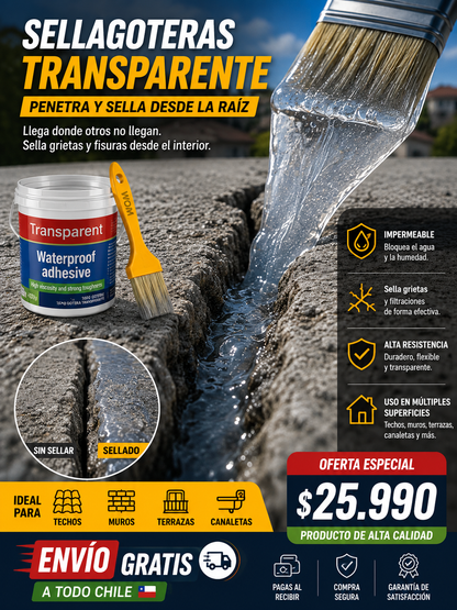 Pack Ahorro 3 En 1 Sellador De Goteras Transparente