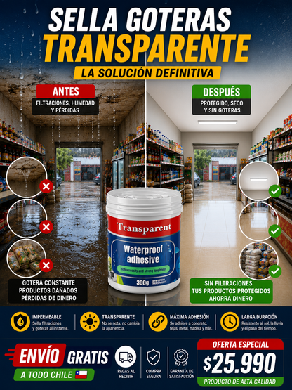 Pack Ahorro 3 En 1 Sellador De Goteras Transparente
